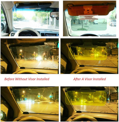 Universal 2-in-1 Car Sun Shade Visor