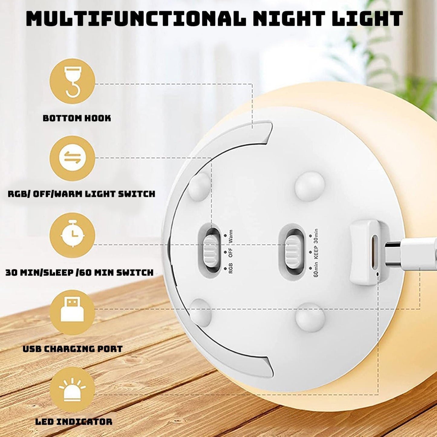 Gentle Nursing Night Lamp | Soft Silicone Baby Nightlight