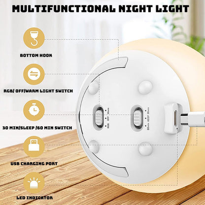 Gentle Nursing Night Lamp | Soft Silicone Baby Nightlight