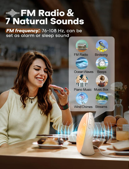 Wake Up Light Alarm Clock with Sunrise Simulation