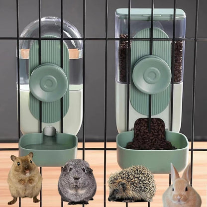 Easy Clean Rabbit Feeder and Water Dispenser Set