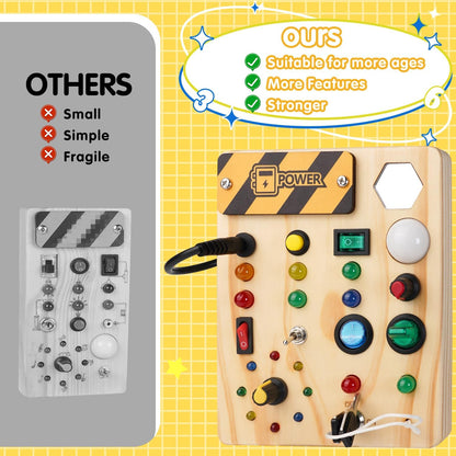 Glowing Wooden Learning Board for Kids
