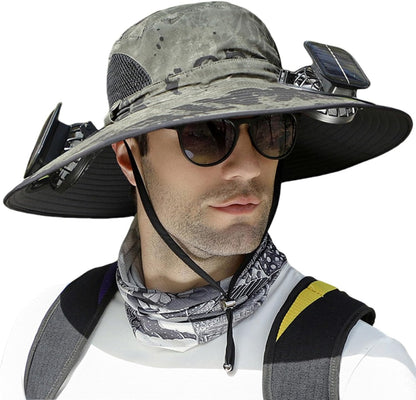 Cooling Sun Hat with Solar Fan