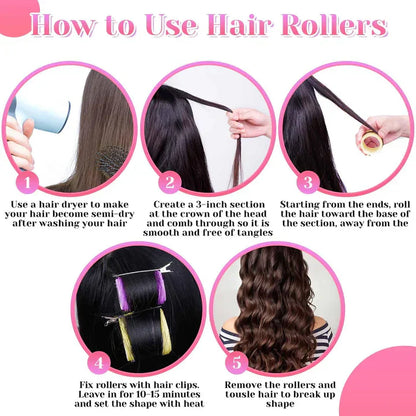 Easy Stick Hair Curlers for Bouncy Curls