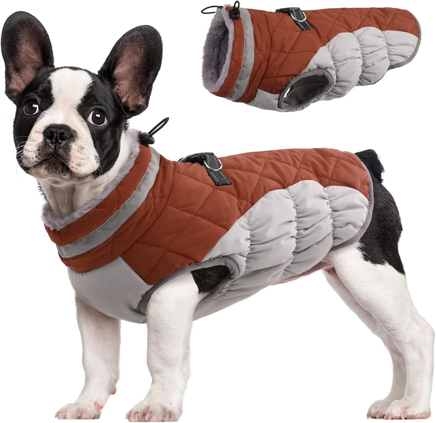 Waterproof Reflective Dog Coat with Fleece Lining
