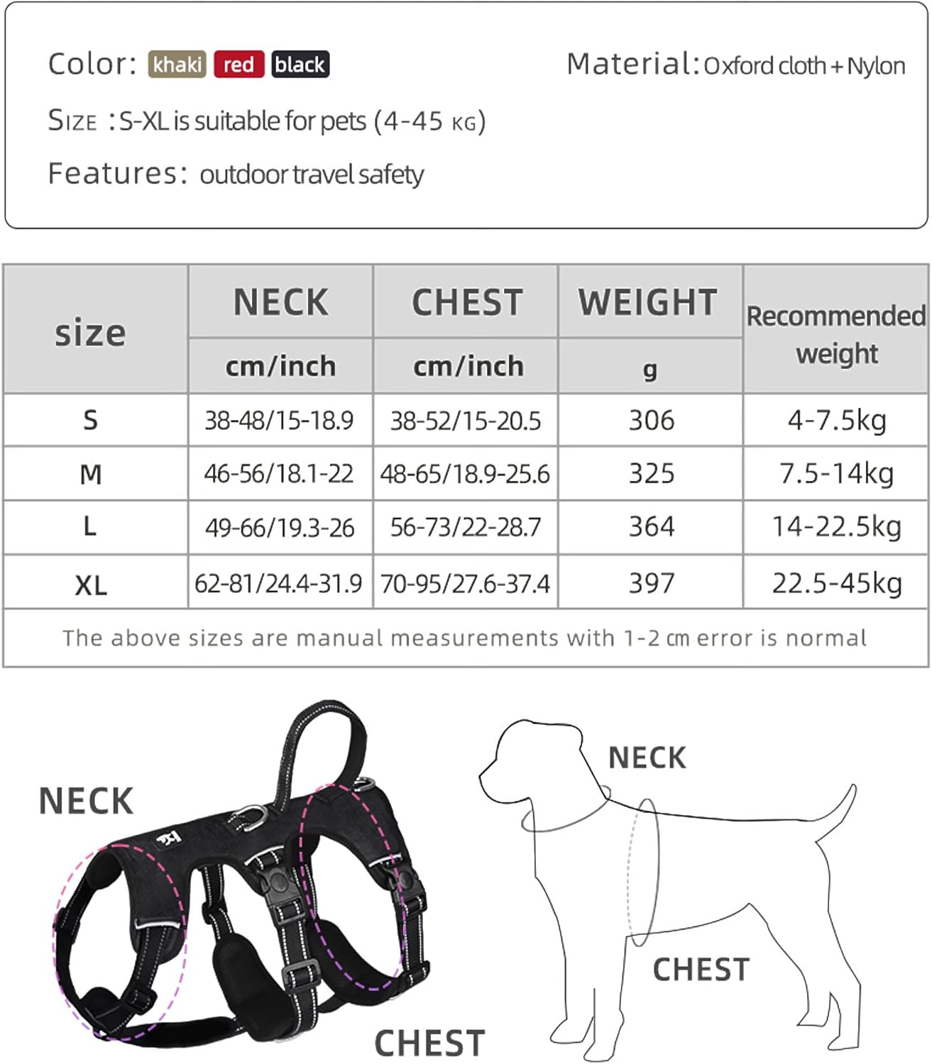 SafeWalk Adjustable Dog Vest – No Pull Reflective Harness