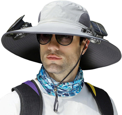 Cooling Sun Hat with Solar Fan