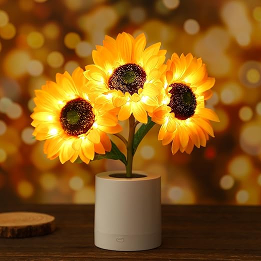 Bright Floral Desk Table Lamp