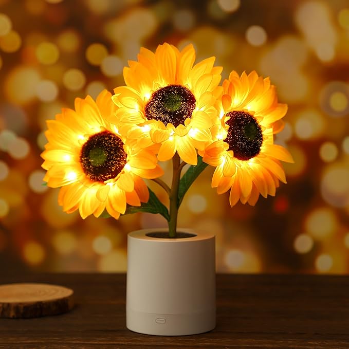 Bright Floral Desk Table Lamp