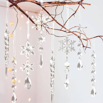 Sparkling Glass Holiday Ornament Set