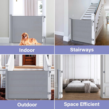 Secure Home Baby Pet Gate with Retractable Design