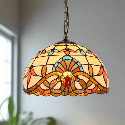 Vintage Style Glass Pendant Light
