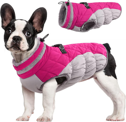 Waterproof Reflective Dog Coat with Fleece Lining