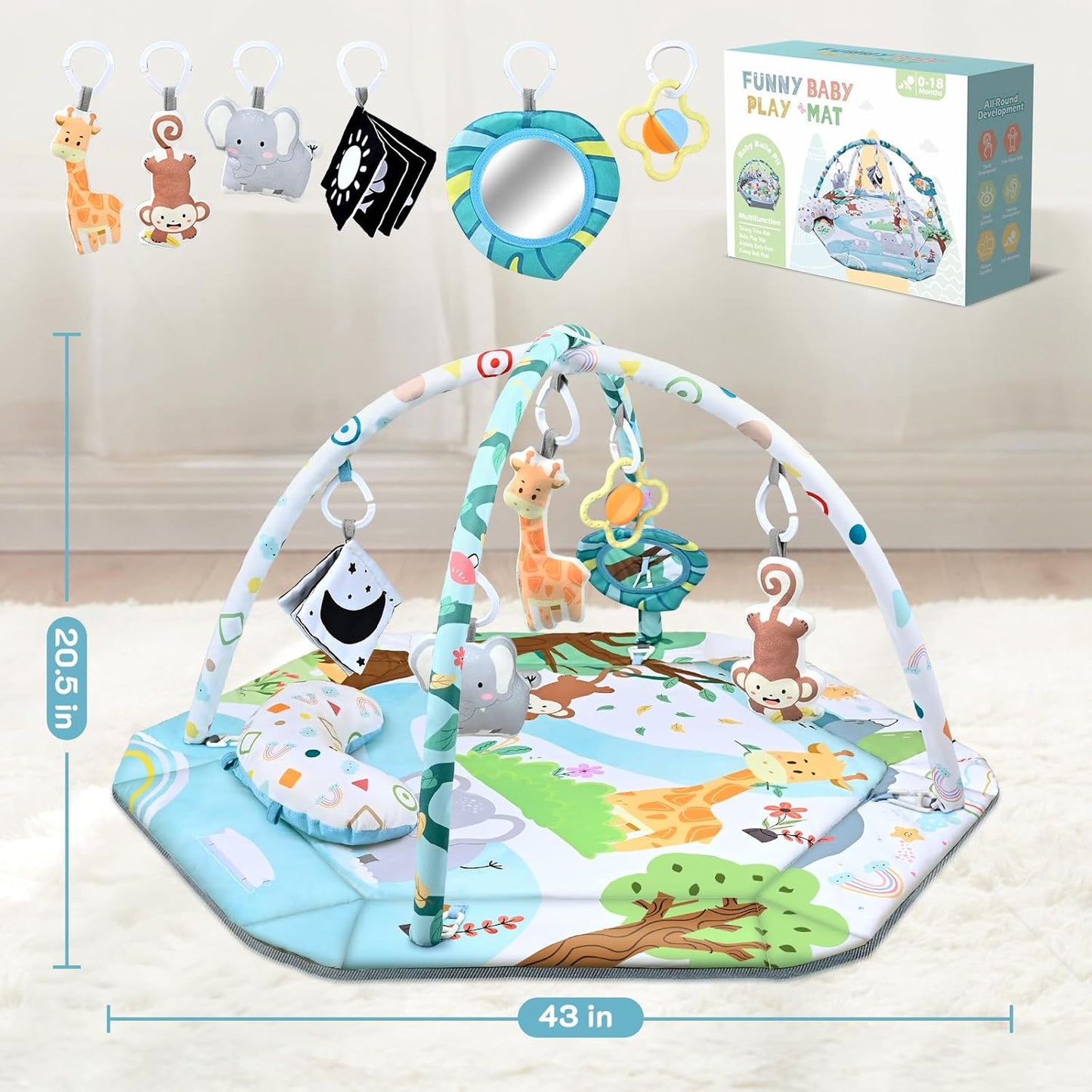 Ultimate Baby Play Gym with Attached Toys