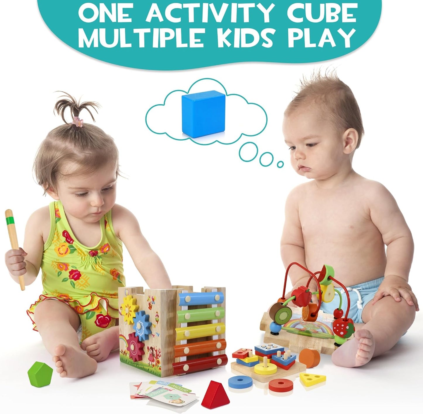 Colorful 8-in-1 Baby Play Cube