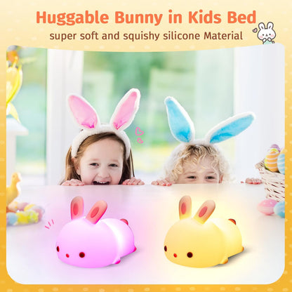 Cute Rabbit Night Light Color Changing LED Lamp