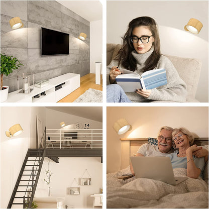 Bright Wireless LED Wall Lamp with Remote