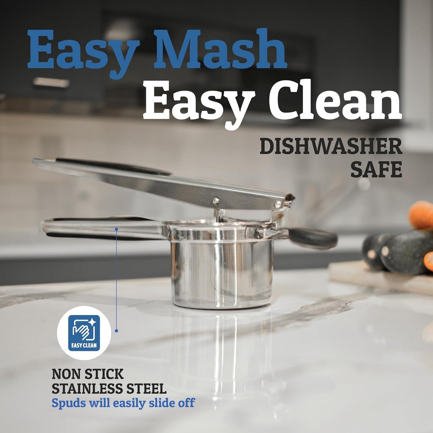 Heavy Duty Stainless Steel Potato Masher 15oz