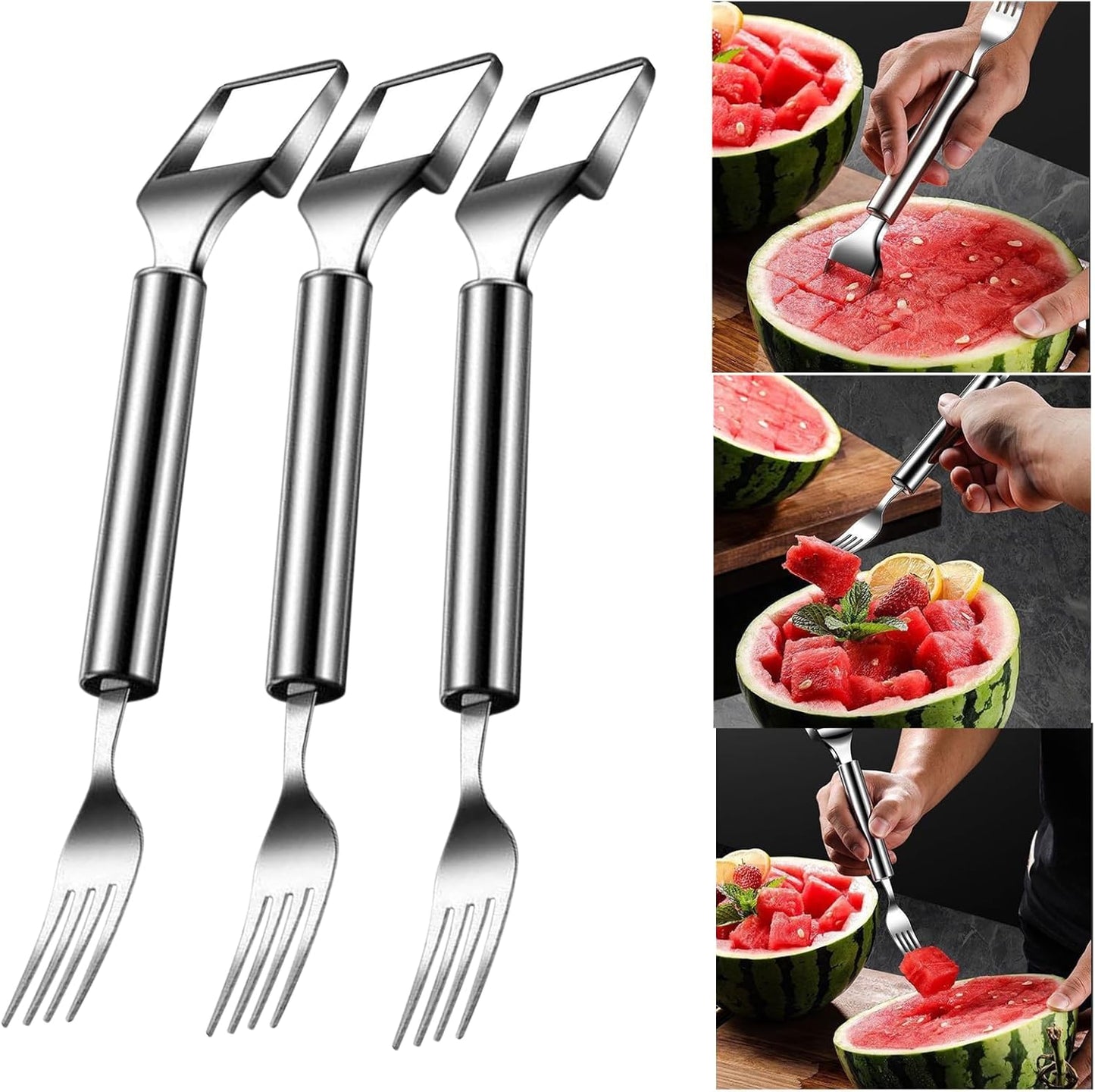 Easy Fruit Watermelon Cutter Fork Tool