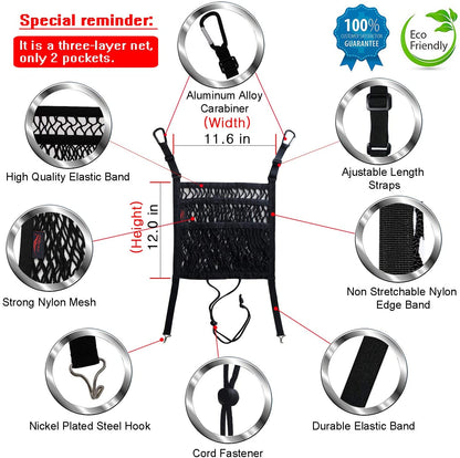 Premium Car Storage Net Organizer