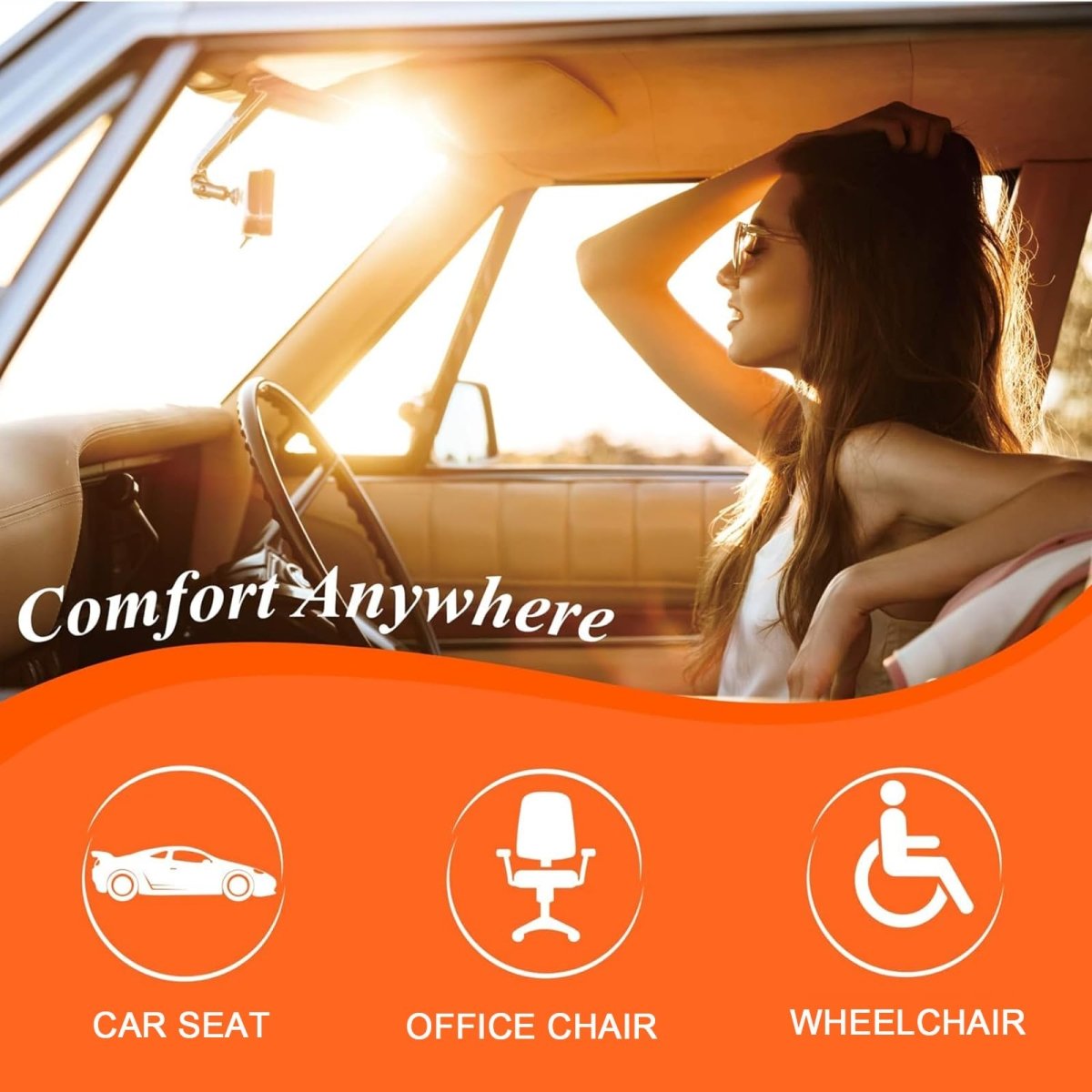 Comfortable Car Booster Seat Cushion for Extra Height