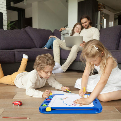 Magnetix Large Magnetic Drawing Board with Colors & Stamps