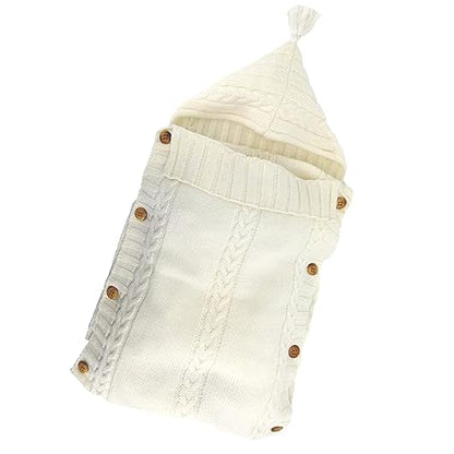 Soft Beige Baby Blanket - Cozy Newborn Throw