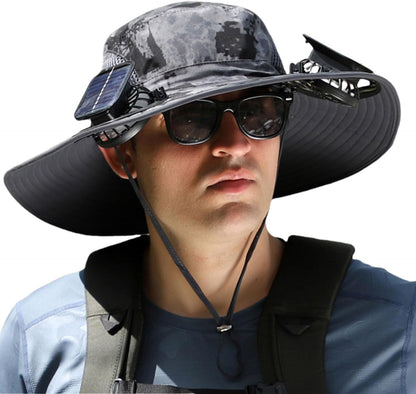 Cooling Sun Hat with Solar Fan
