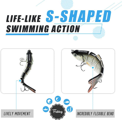 Realistic 6-Part Artificial Fishing Baits