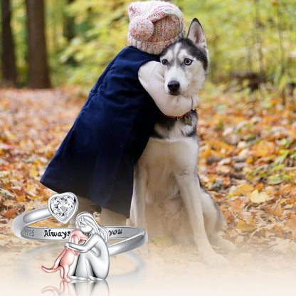 Personalized Dog Pendant Necklace with Sparkling Stones