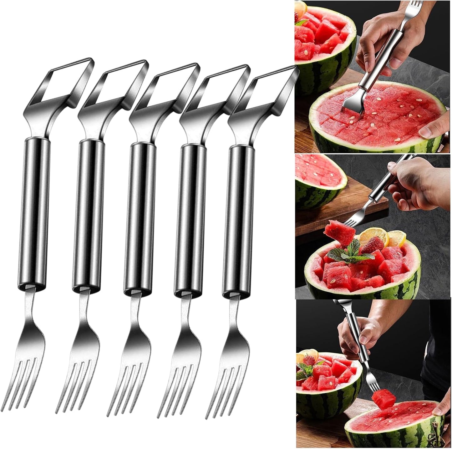 Easy Fruit Watermelon Cutter Fork Tool