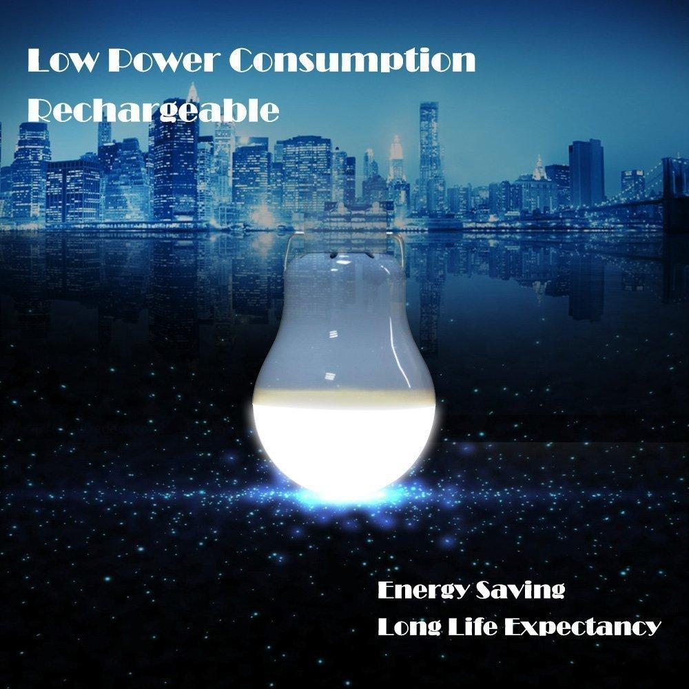 Solar Powered LED Light Bulb for Home and Garden