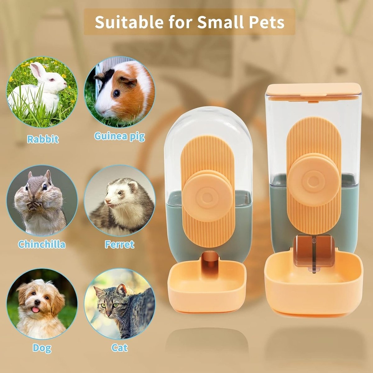 Easy Clean Rabbit Feeder and Water Dispenser Set