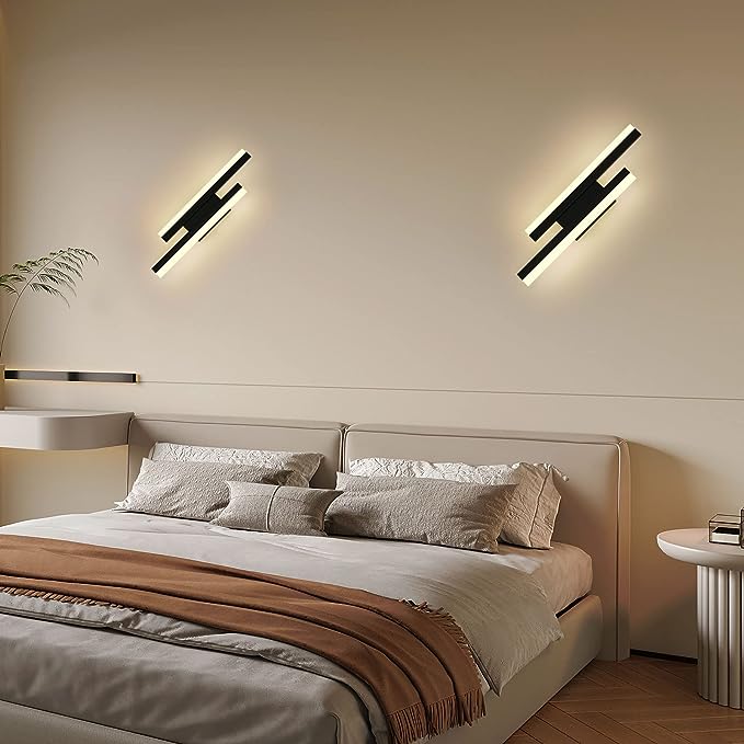 Slim LED Wall Light with Bright Vertical Stripes