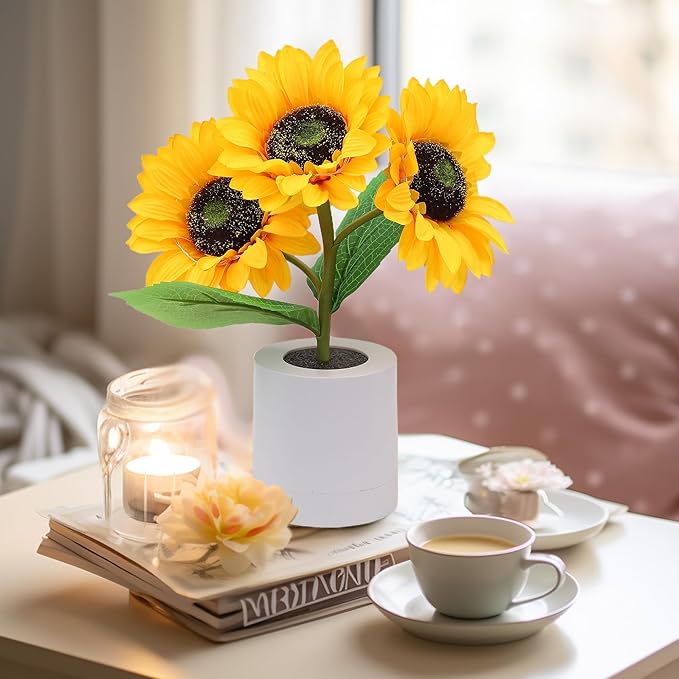 Bright Floral Desk Table Lamp