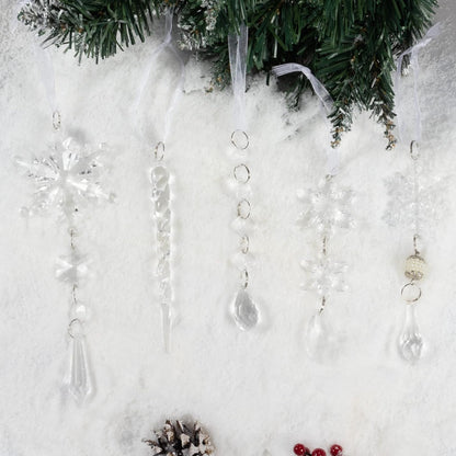 Sparkling Glass Holiday Ornament Set