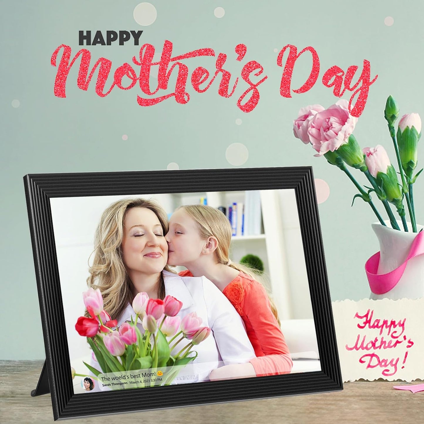 Clear Digital Picture Frame with Video and Camera