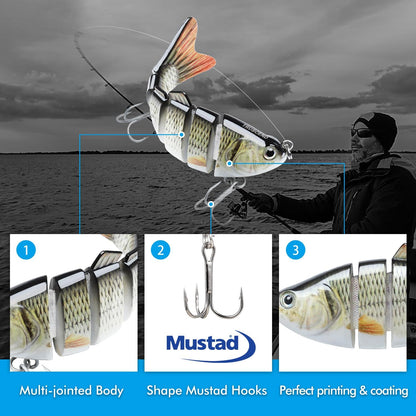 Realistic 6-Part Artificial Fishing Baits