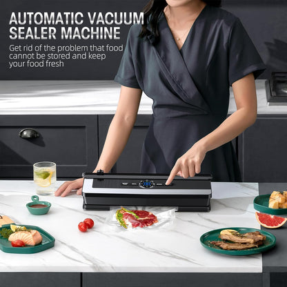 Automatic Food Sealer with Built-In Cutter