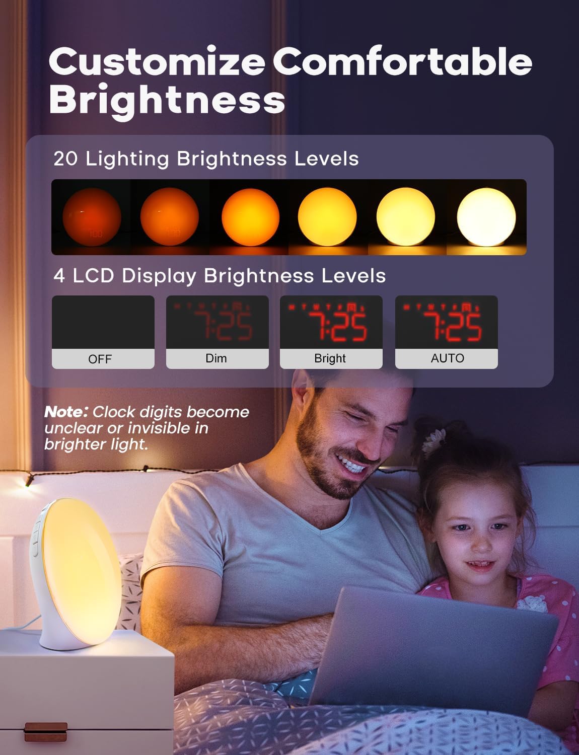 Wake Up Light Alarm Clock with Sunrise Simulation