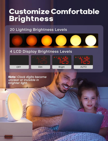 Wake Up Light Alarm Clock with Sunrise Simulation