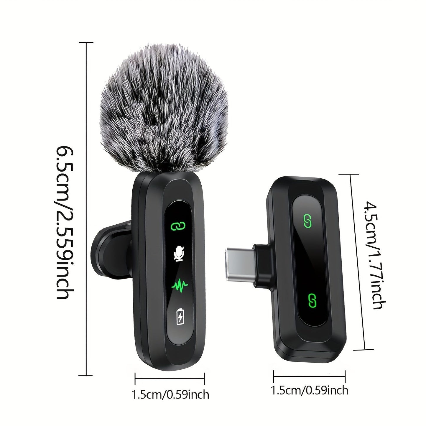 Wireless Lavalier Microphone with USB-C Connectivity for Smartphones and Tablets – Compact Design, Ideal for Podcasts and Vlogs-4
