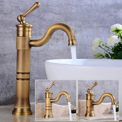Stylish Single Handle Basin Faucet with Rotating Spout