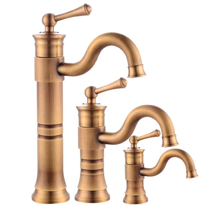 Stylish Single Handle Basin Faucet with Rotating Spout