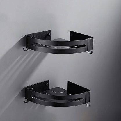 Sleek Black Bathroom Storage Set, 3 Piece Shelf