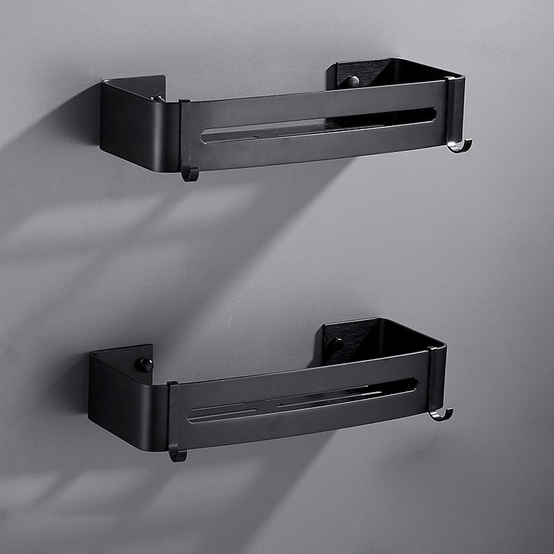 Sleek Black Bathroom Storage Set, 3 Piece Shelf