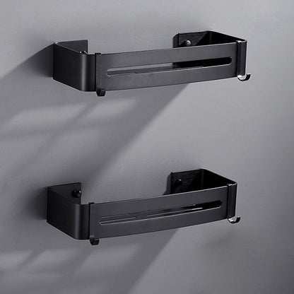 Sleek Black Bathroom Storage Set, 3 Piece Shelf