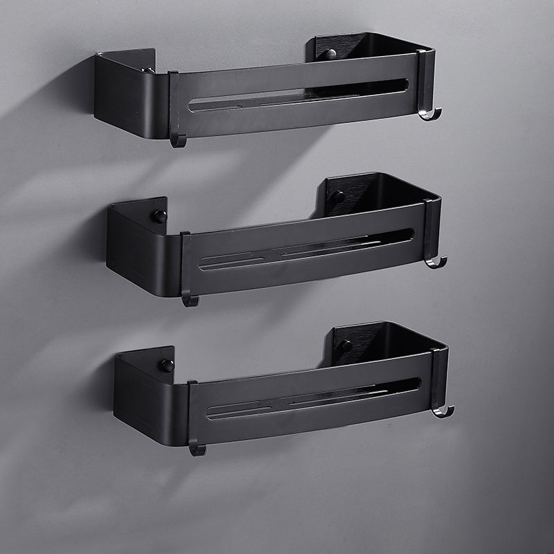 Sleek Black Bathroom Storage Set, 3 Piece Shelf