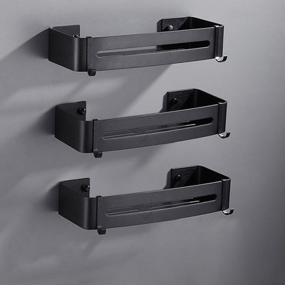 Sleek Black Bathroom Storage Set, 3 Piece Shelf