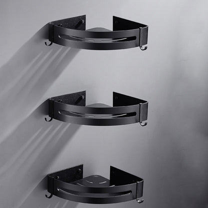 Sleek Black Bathroom Storage Set, 3 Piece Shelf
